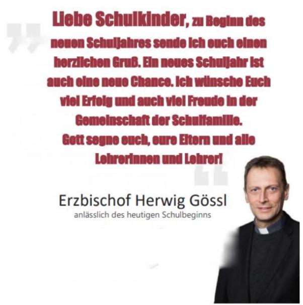 Grußwort des Erzbischofs