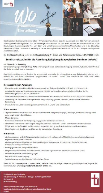 Stellenausschreibung