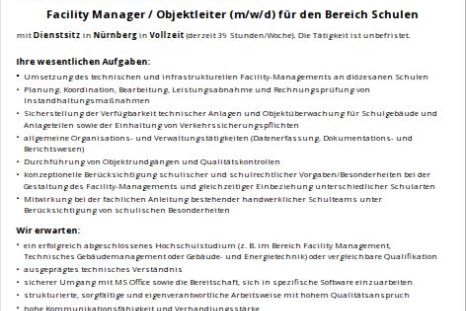 Stellenausschreibung_FacilityManager_Nürnberg